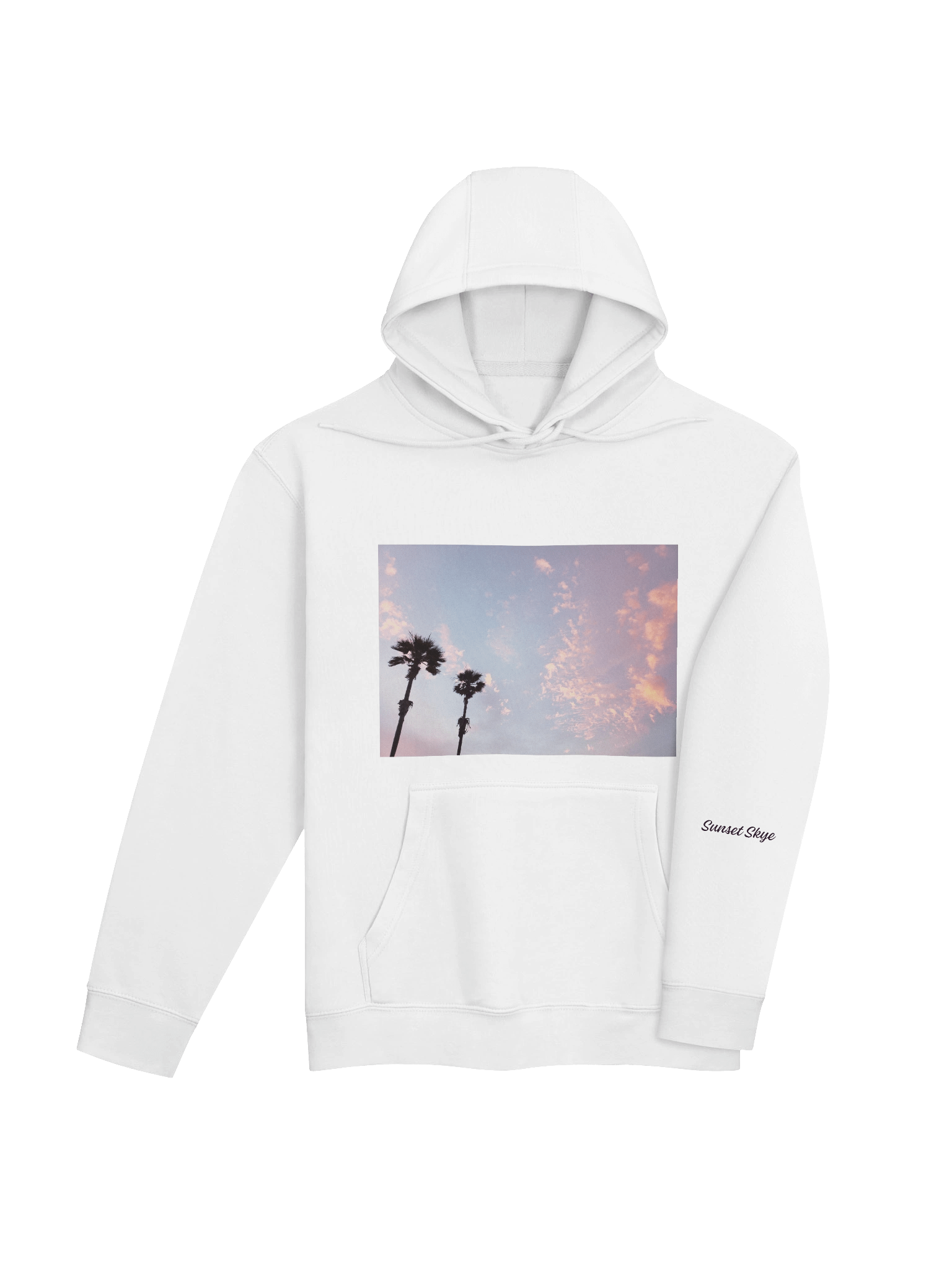 Double Palms Front White Hoodie product image (1)
