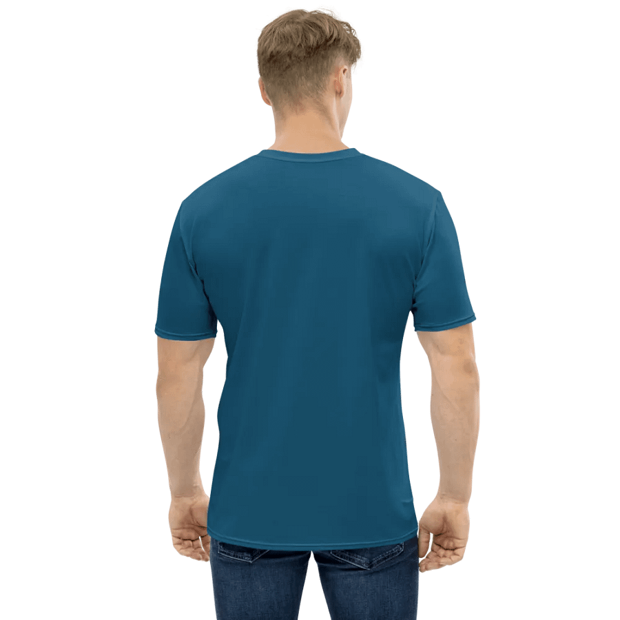 Plain Dark Blue True Summer Men's Crewneck Polyester Heavyweight Premium T-Shirt by Treasure Pie product image (3)