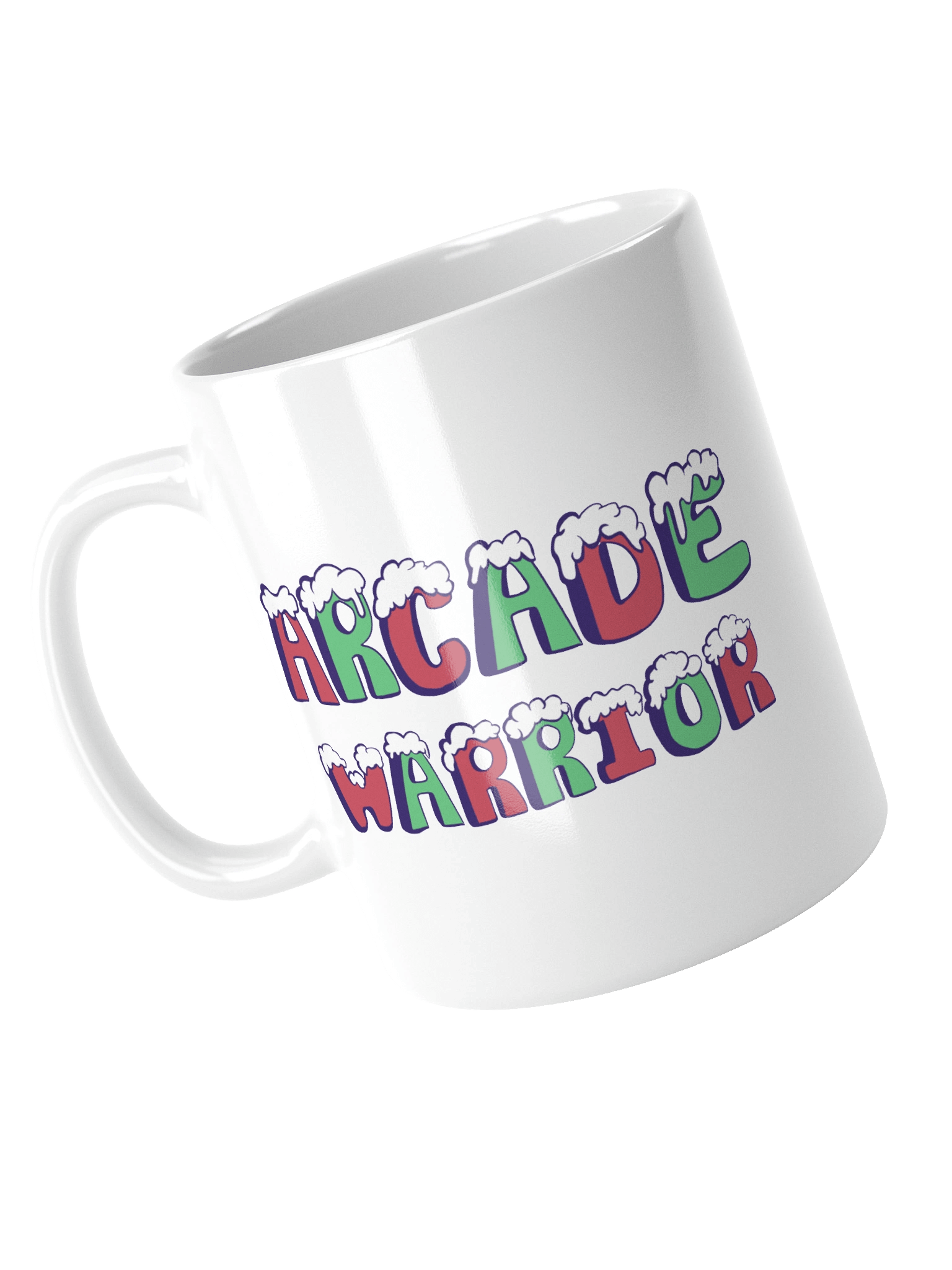 Arcade Warrior Holiday Logo White Mug 2025 product image (3)
