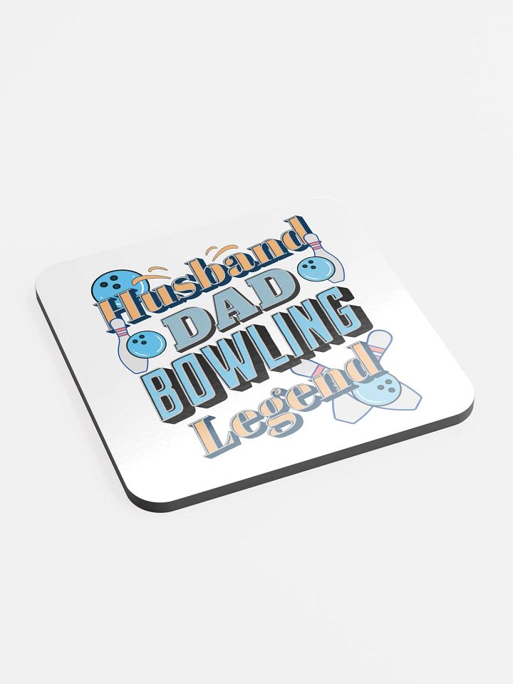 Husband Dad Bowling Legend Cork Coaster product image (2)