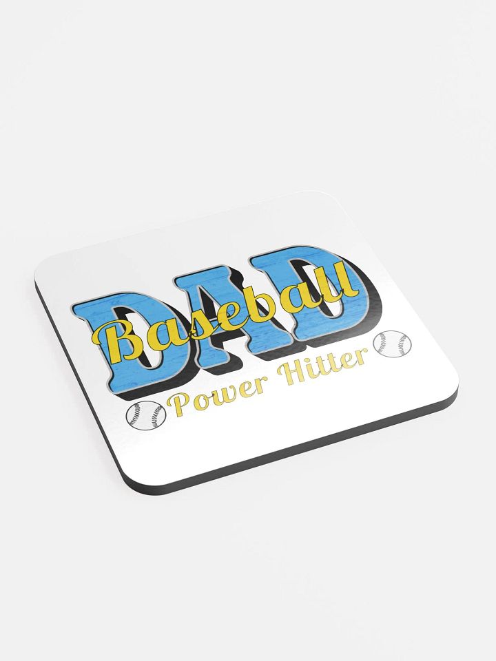 Dad Baseball Power Hitter Cork Coasters product image (2)