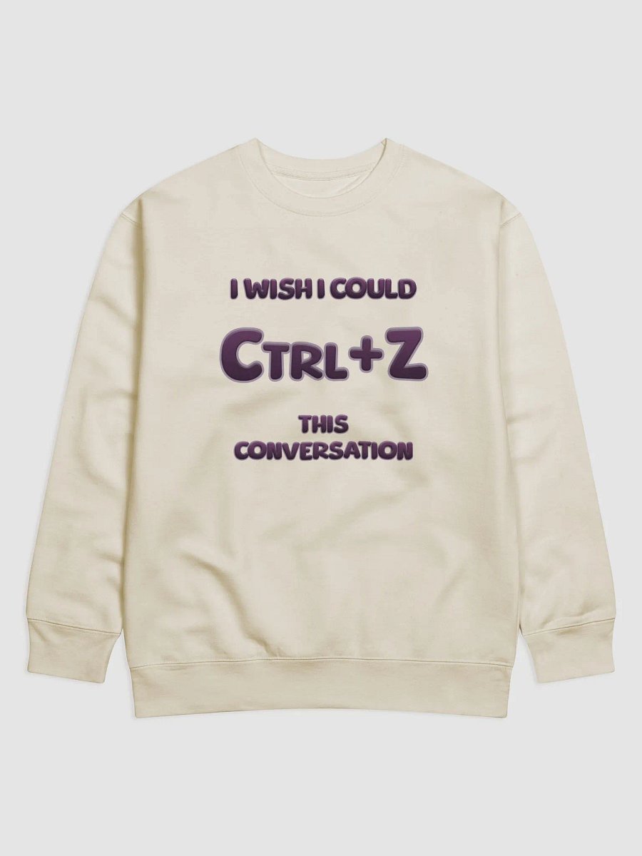 【Ctrl+Z】Purple Text Premium Sweatshirt product image (1)