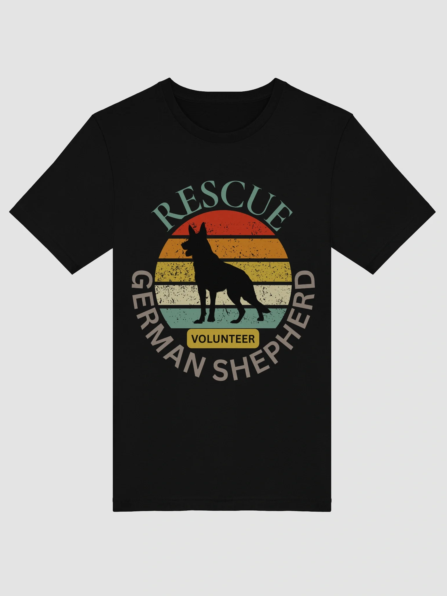 Sunset Silhouette German Shepherd Rescue T-Shirt product image (5)