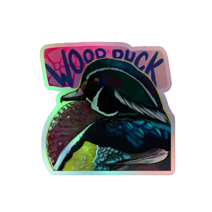 wood duck sticker product image (2)