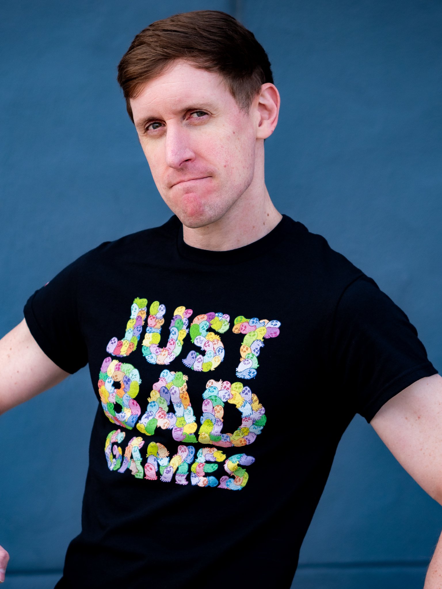 Multi-Color Money Ghost Just Bad Games Logo T-Shirt product image (1)