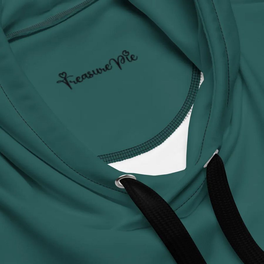 Plain Teal Green Soft Summer Unisex Recycled Polyester Heavyweight Premium Hoodie by Treasure Pie product image (7)