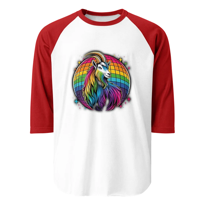 Disco Ball Goat Pride 2024 Baseball Style Tee - Light Colors product image (1)