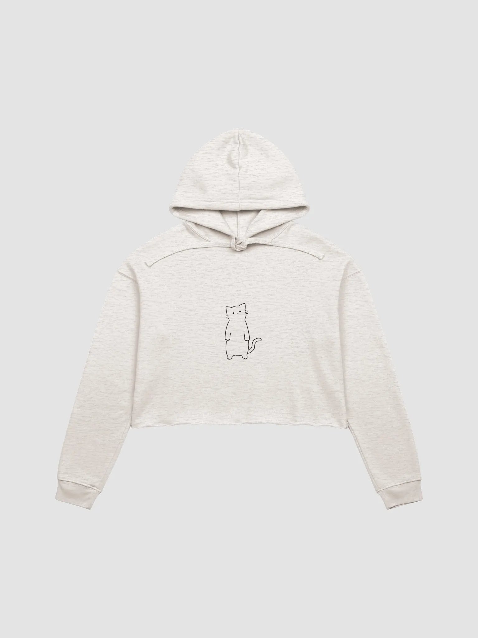 Cute Cartoon Cat Cropped Hoodie product image (1)