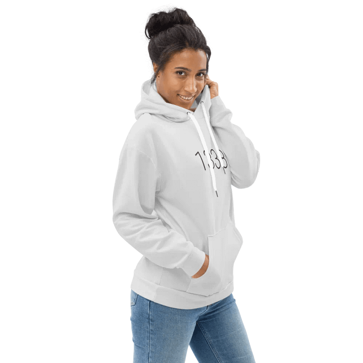 1338, beyond leet hoodie (light grayscale mode) product image (2)