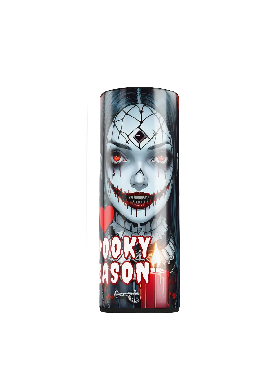 I Heart Spooky Season Halloween 20 oz Skinny Stainless Steel Tumbler - Black product image (1)