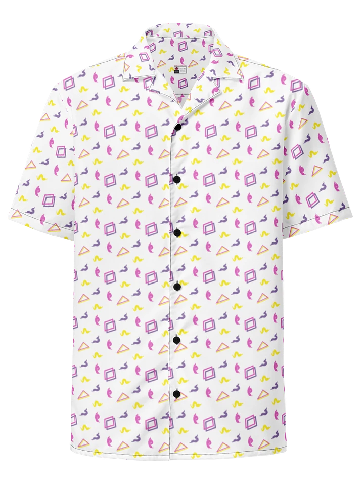 Oh Worm white pattern button down shirt product image (1)