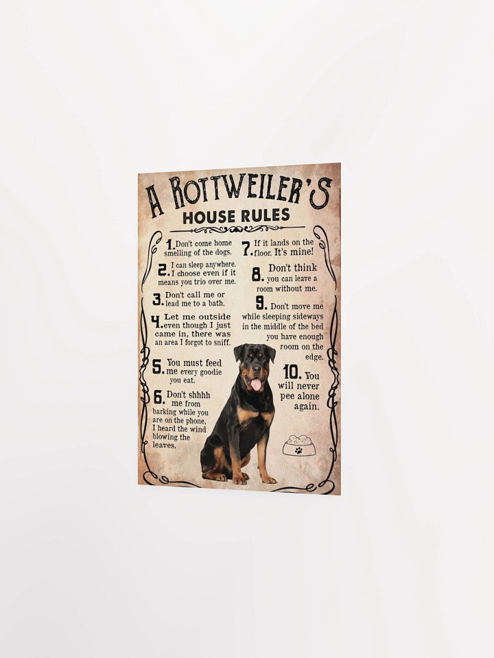 Rottweiler's House Rules Poster product image (8)