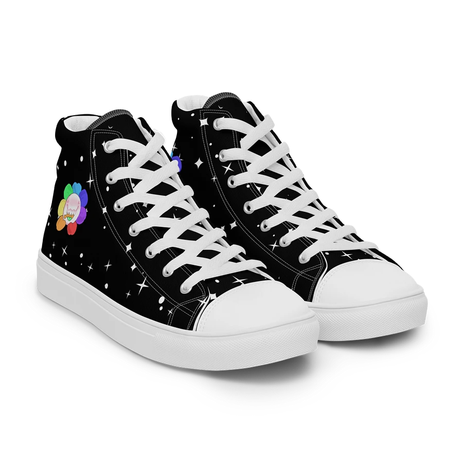Black Starry and White Flower Sneakers product image (39)