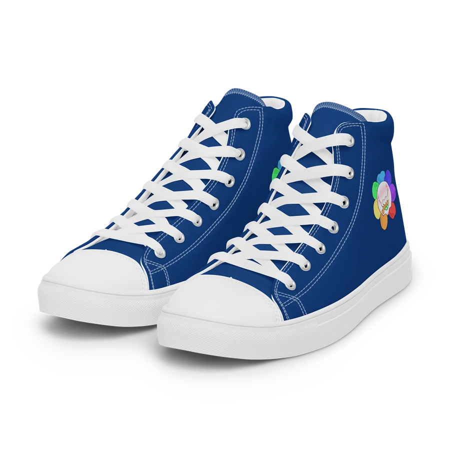 Navy and White Flower Sneakers product image (43)