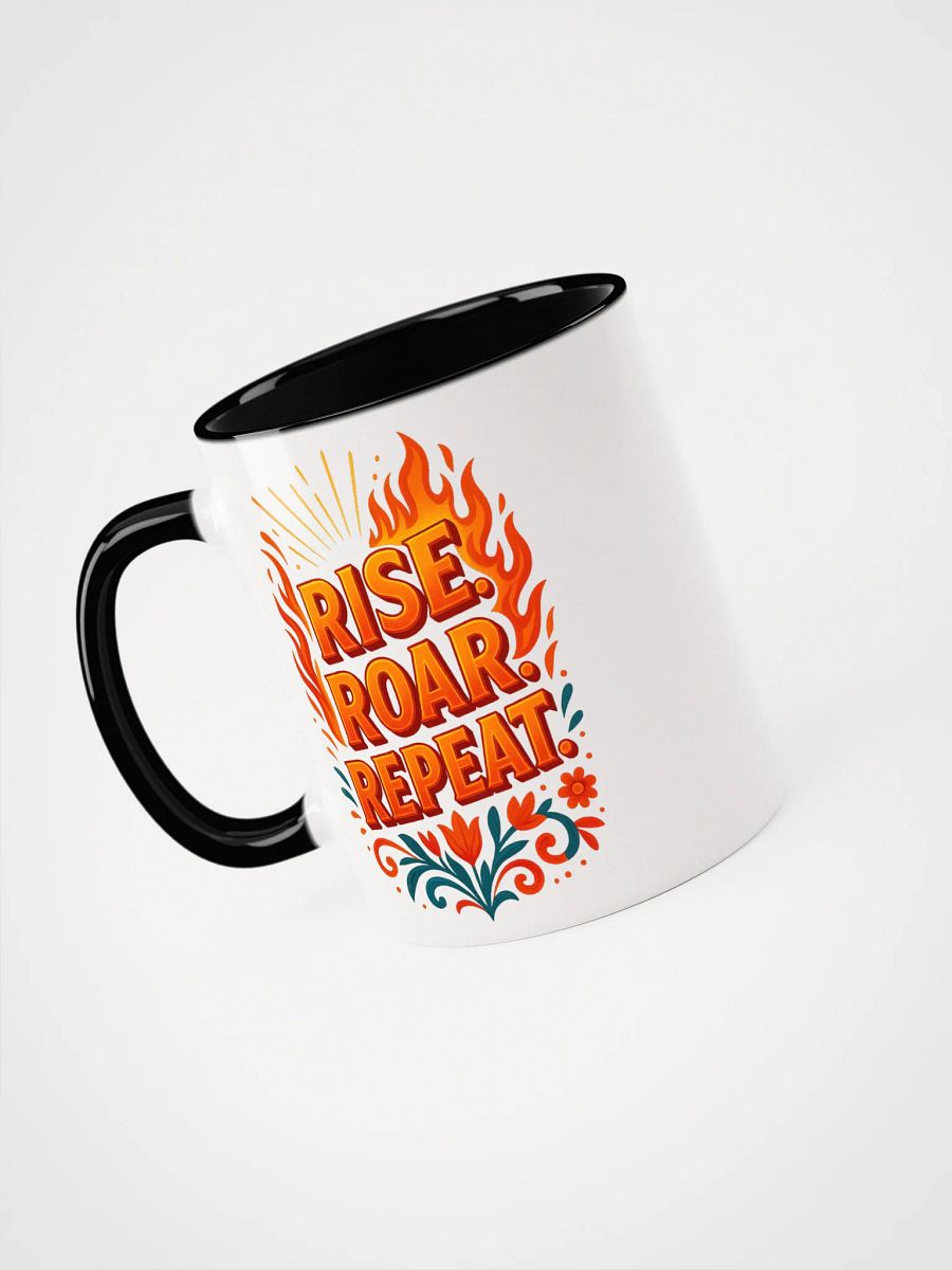 Rise. Roar. Repeat. Mug – Motivational Flame Coffee Cup product image (31)