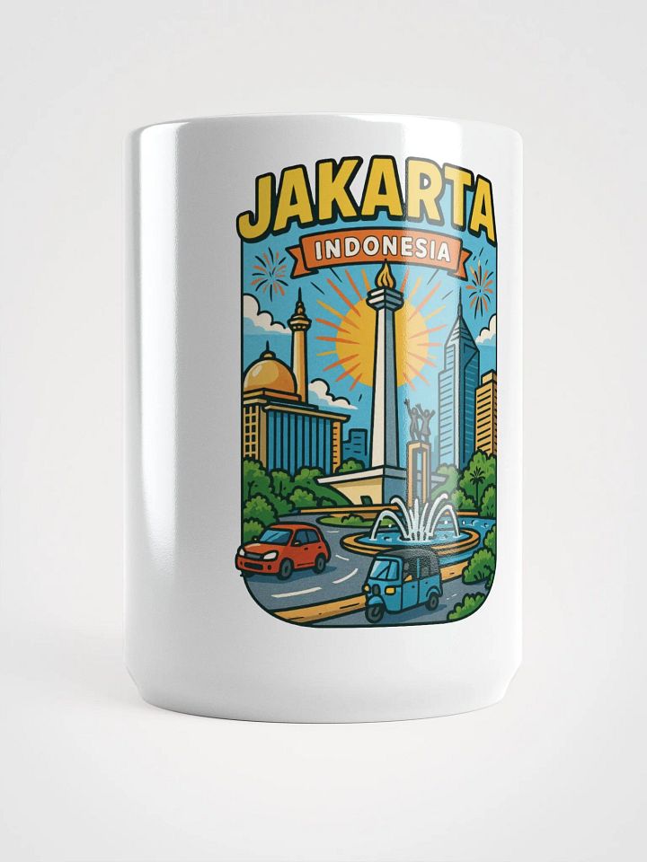 Jakarta Skyline White Glossy Mug product image (1)