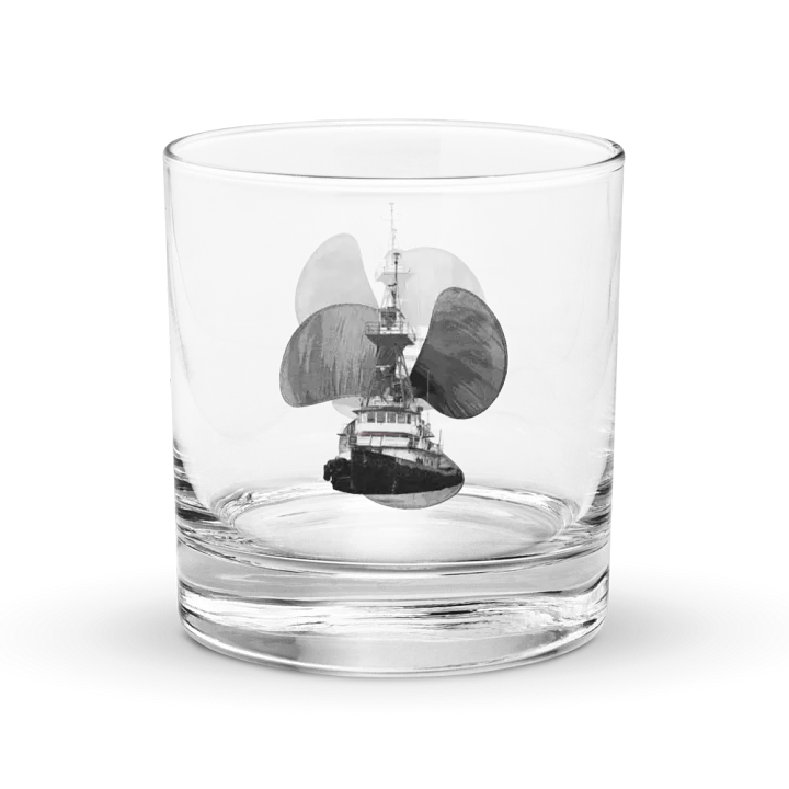 Three blade prop Tug CE Rocks Glass 10.5oz product image (2)