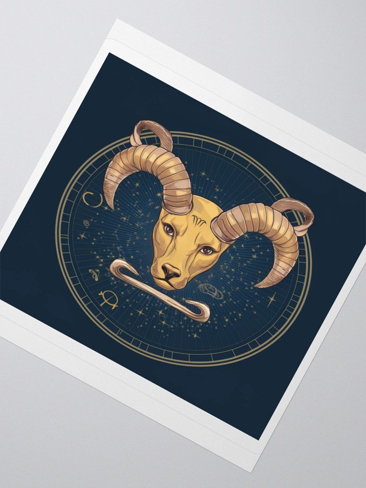 Exclusive Aries Ram Head Vinyl Sticker - Unique Zodiac Art product image (5)