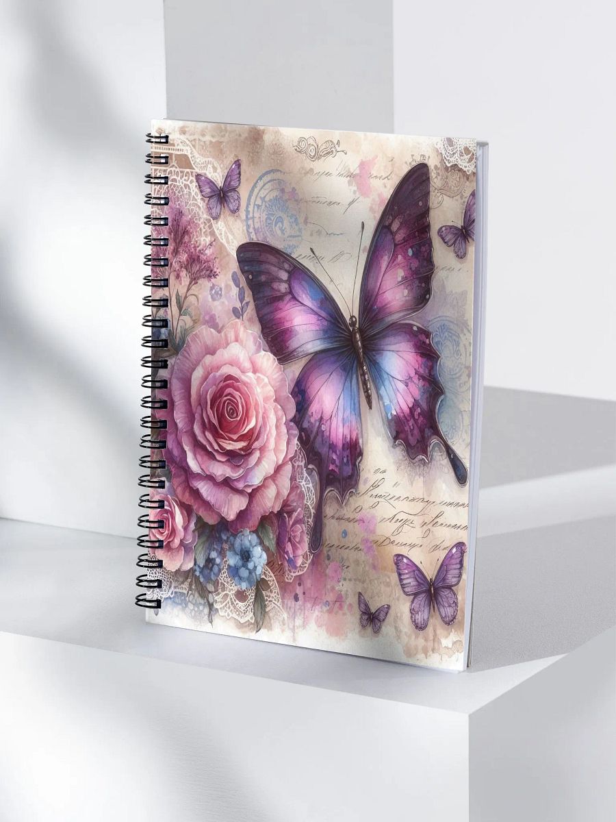 Blue and Purple Butterflies-spiral Notebook product image (4)