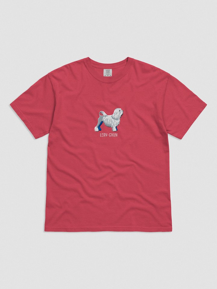 Lerv-Chun T-Shirt(Embroidered) of a Lowchen(White) product image (51)
