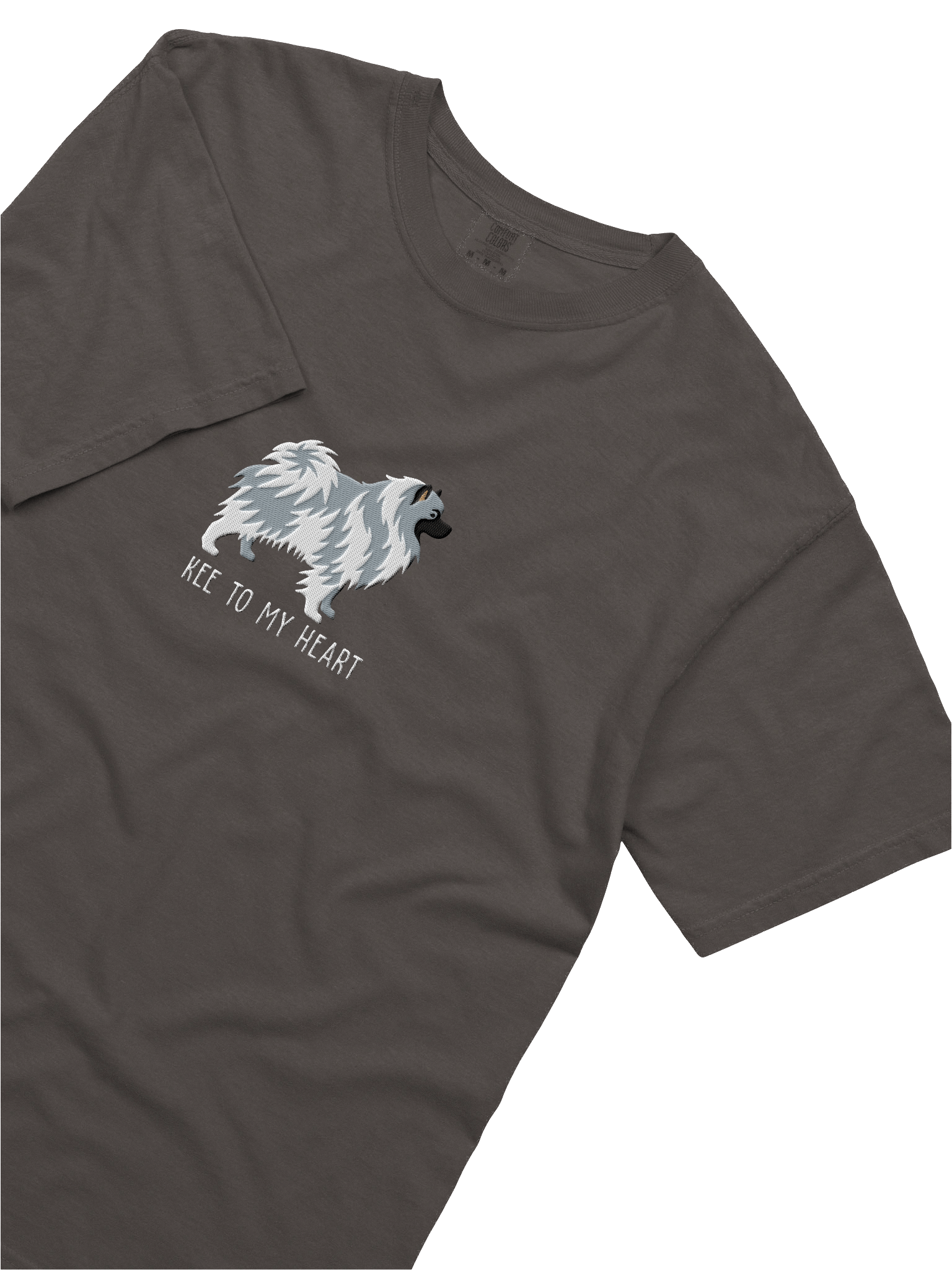 Kee to My Heart T-Shirt(Embroidered) of a Keeshond(Blue) product image (26)