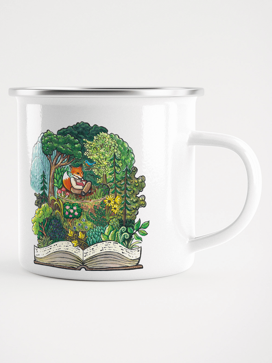 Fantasy Forest Fox Cake - Enamel Mug product image (1)