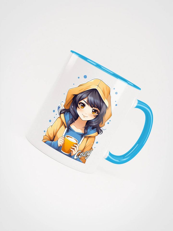 Cozy Kawaii Anime Girl - Ceramic Mug with Color Inside - v2 product image (2)