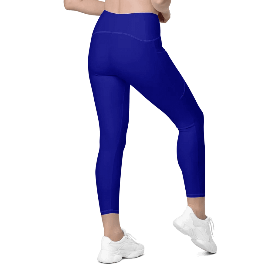 Plain Color Navy Blue Leggings with Pockets product image (12)