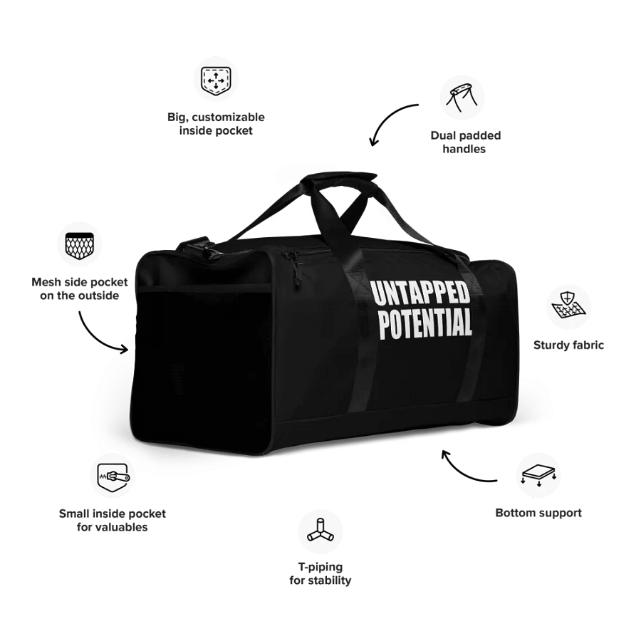 Untapped Potential Black Duffle Bag product image (10)