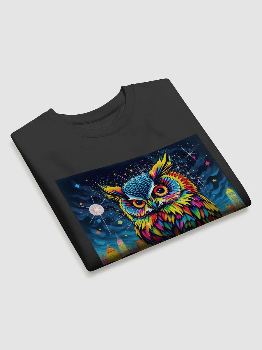 Neon Owl Cityscape Sweatshirt- image on both sides product image (6)