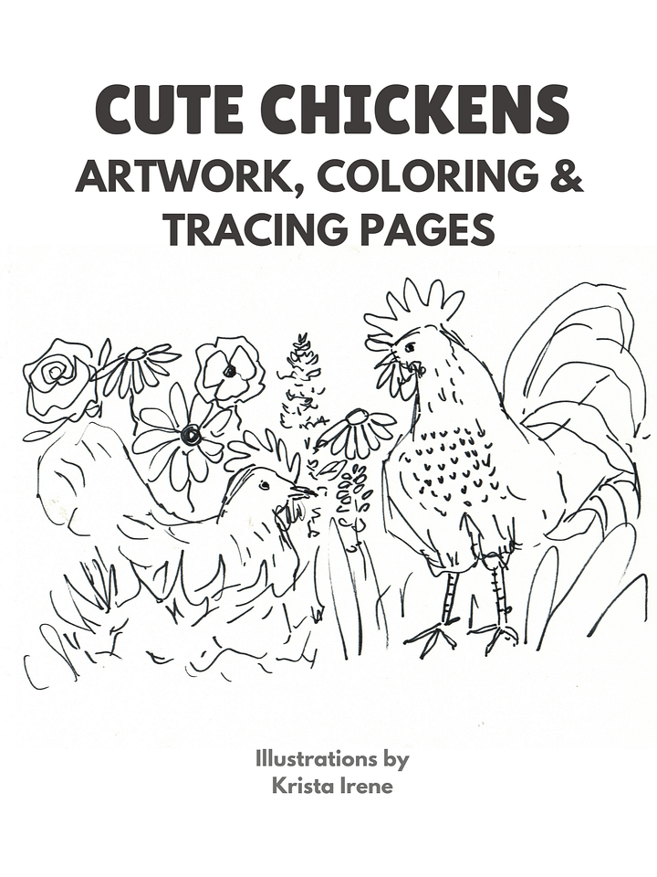 Chicken Drawings, Coloring Pages & Artwork - (Downloadable/Printable eBooklet) product image (1)