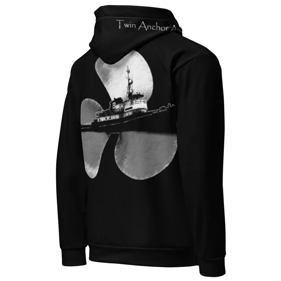 Black Three blade prop & Jack tug Hoodie product image (10)