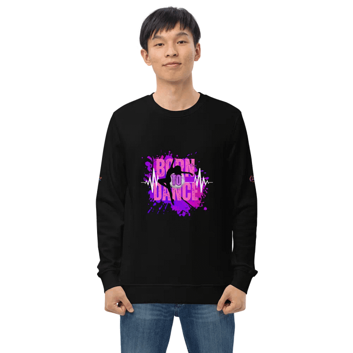 BORN TO DANCE Her Silhouette Unisex Organic Sweatshirt product image (1)
