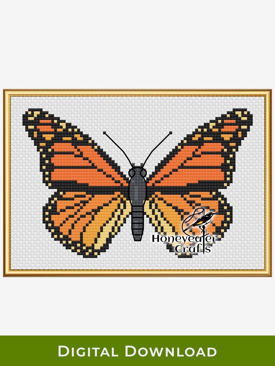 Cross Stitch Patterns | Honeyeater Crafts for Free Printable Butterfly Cross Stitch Patterns