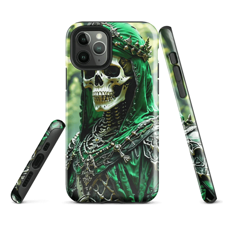 Eternal Ruler iPhone Tough Case – Skeleton King in Regal Green product image (2)