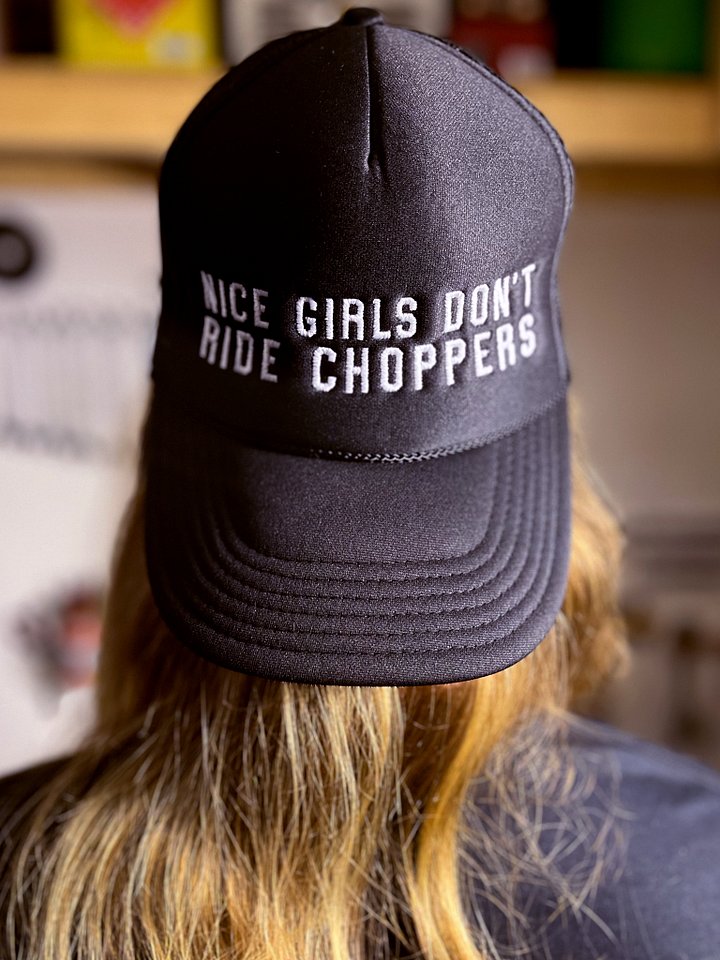 Nice Girls Don't Ride Choppers Trucker Hat product image (2)