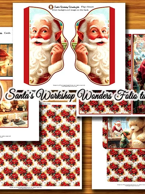 Santa's Workshop Wonders Folio Kit 2 sizes-Digital download product image (1)