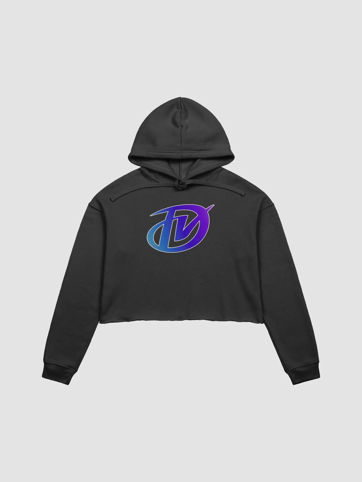 DV Crop Hoodie (Purple/Blue Gradient Logo) product image (1)