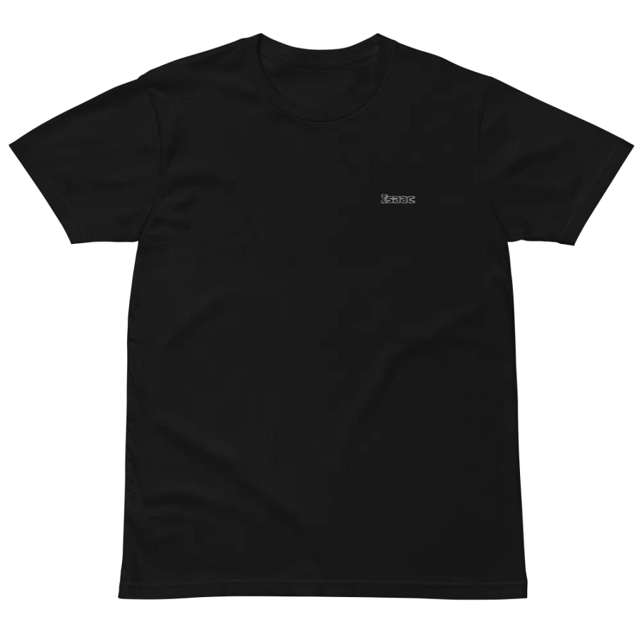 Isaac - Embroidered - Unisex Premium T-Shirt - Black HApex Gear Black Logo product image (9)