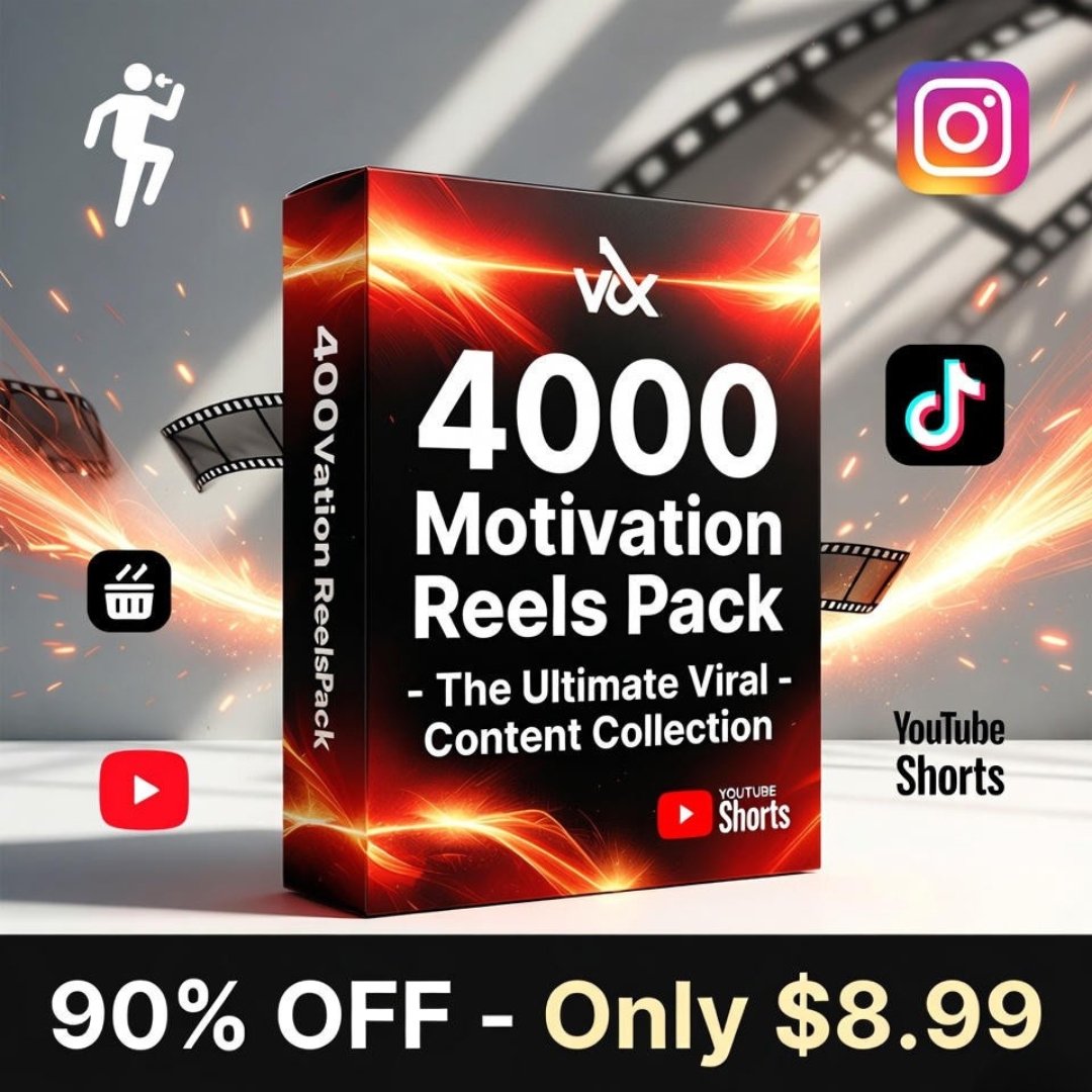 🔥 4000 Motivation Reels Pack – The Ultimate Viral Content Collection product image (1)