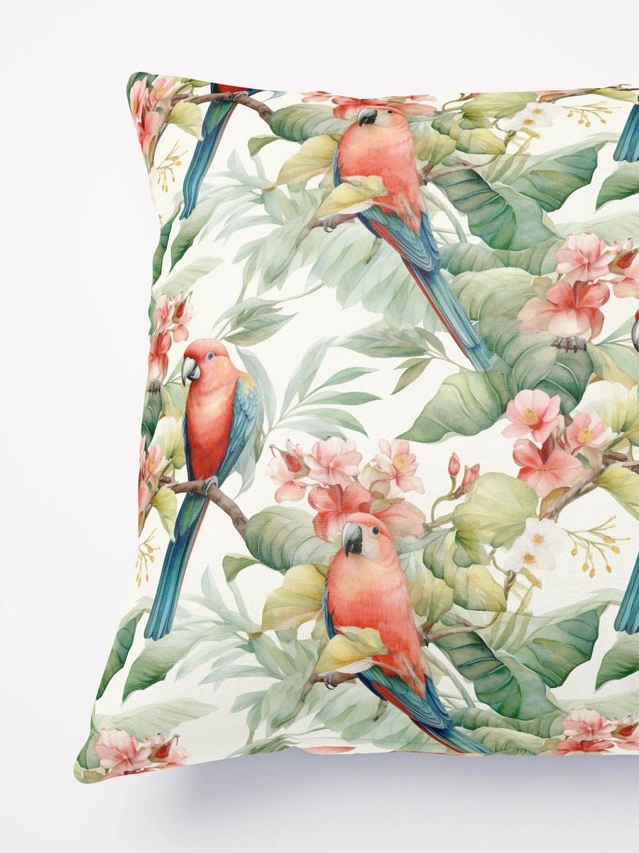 Pillow with parrot print product image (3)