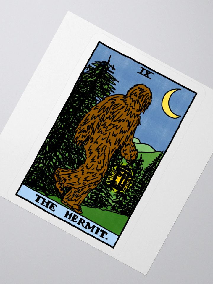 Bigfoot Hermit Tarot Card Sticker product image (2)