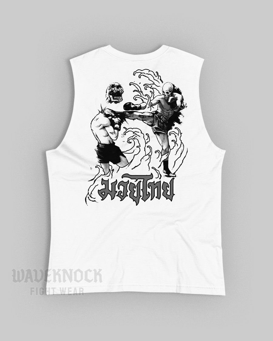 Muay Thai Superbon Muscle Shirt | White product image (4)