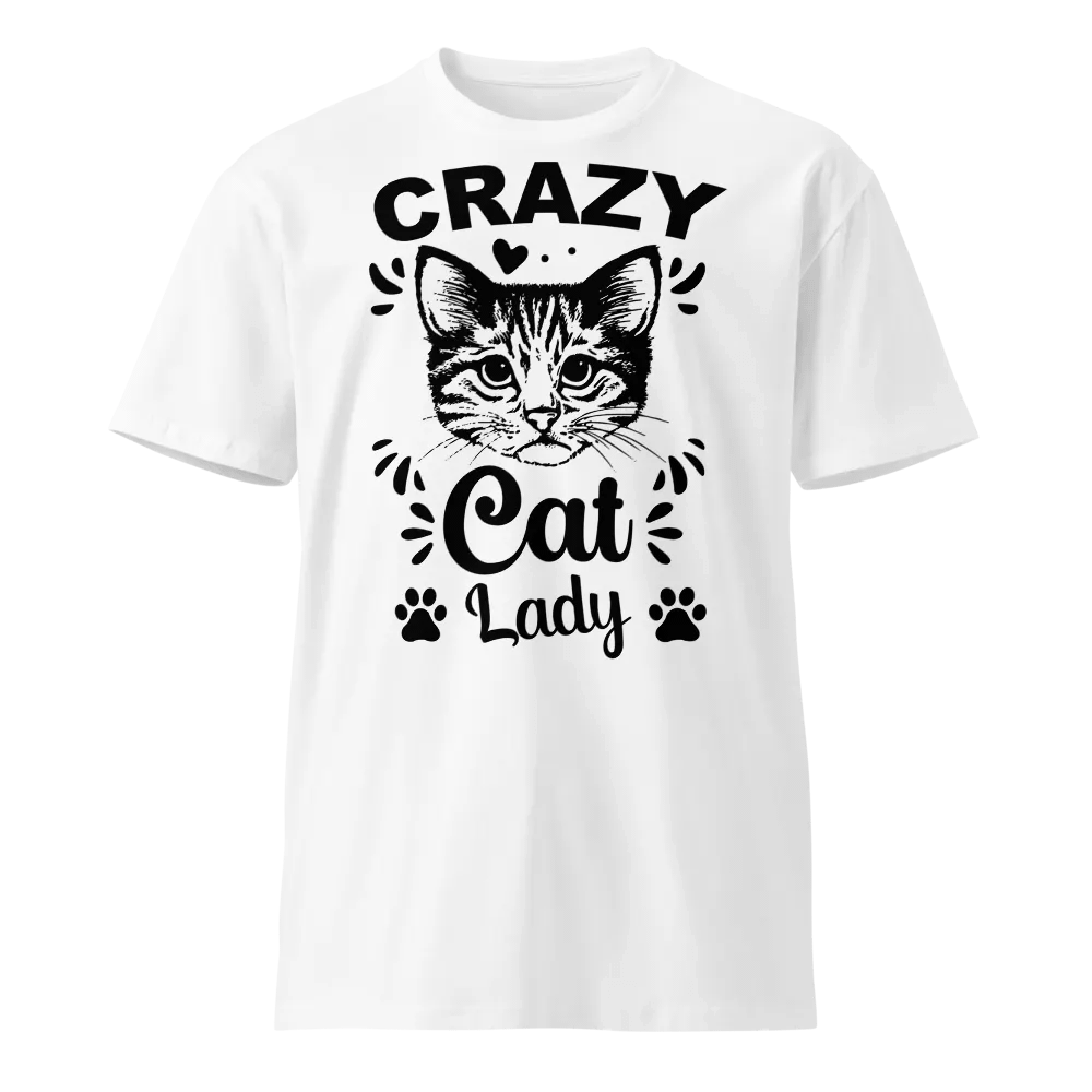 Crazy Cat Lady White Unisex T-shirt product image (1)