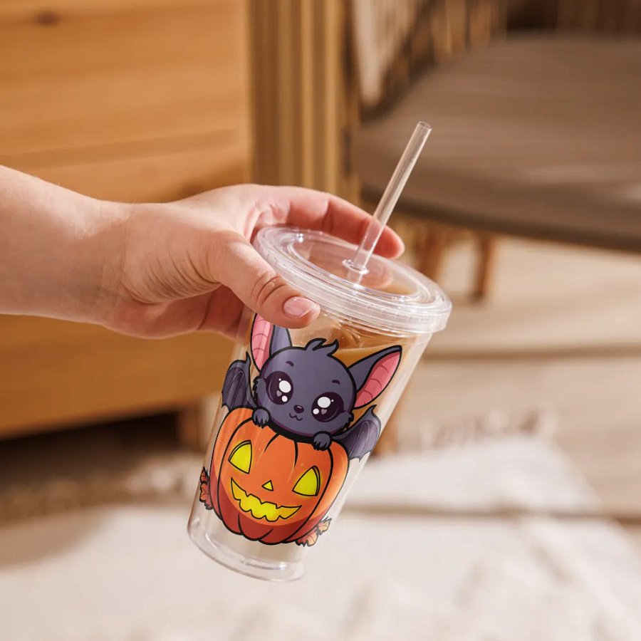 Glowing Halloween Bat Double Wall Tumbler product image (9)