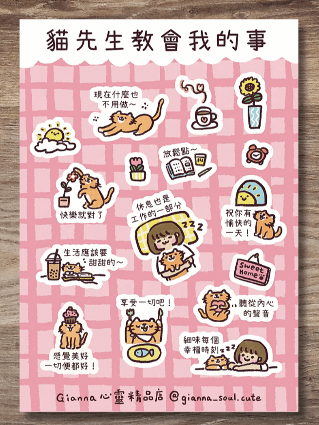 Mr Cat's Teachings | Positivity Sticker Sheet product image (2)