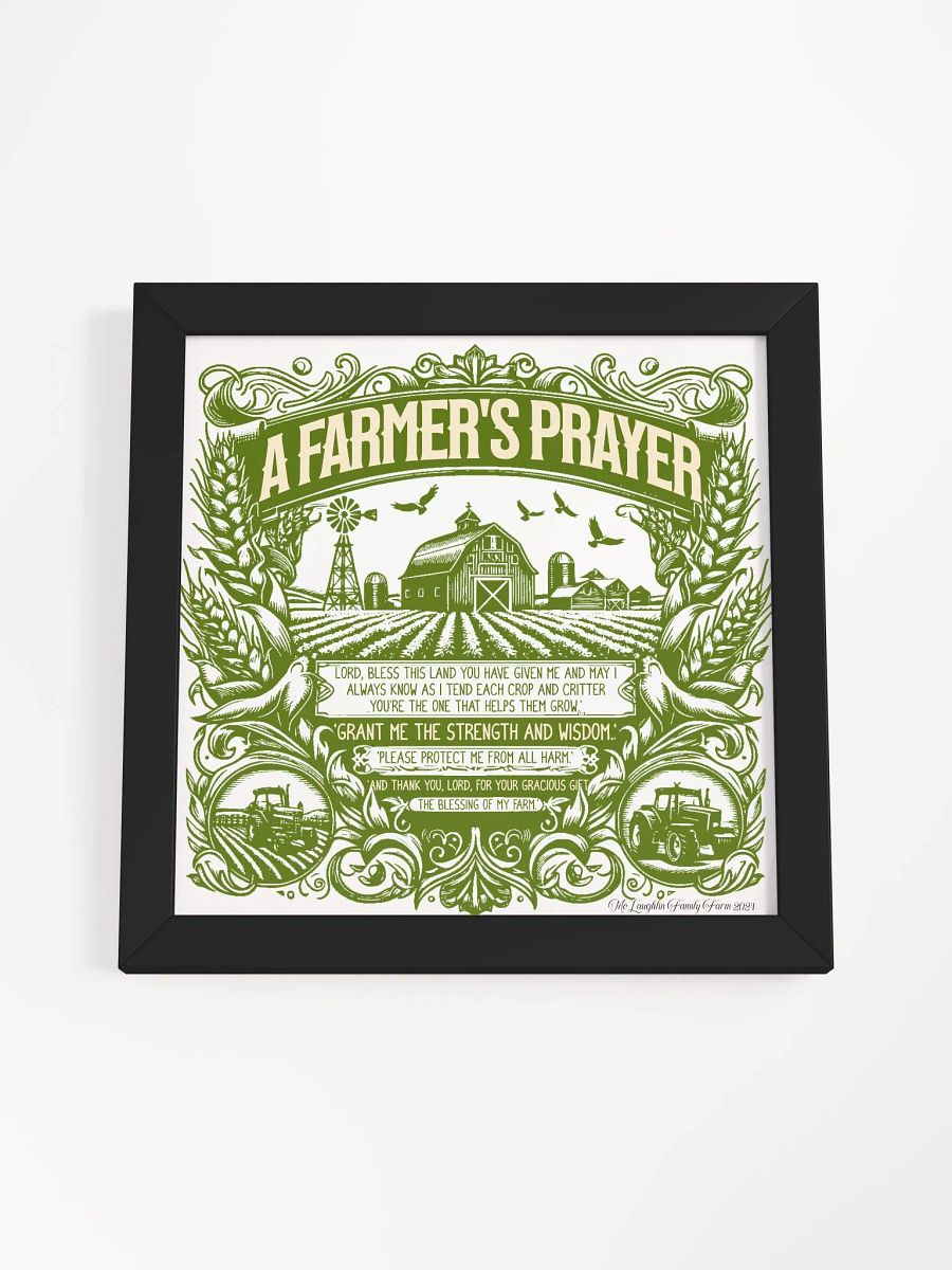 A Farmer's Prayer Framed Poster | Prayer and Faith Decor | Faith-Filled Farming Art | Faith Rooted in Farming | Farm Life with Faith | Blessed Farmer | Faith in Every Season product image (4)