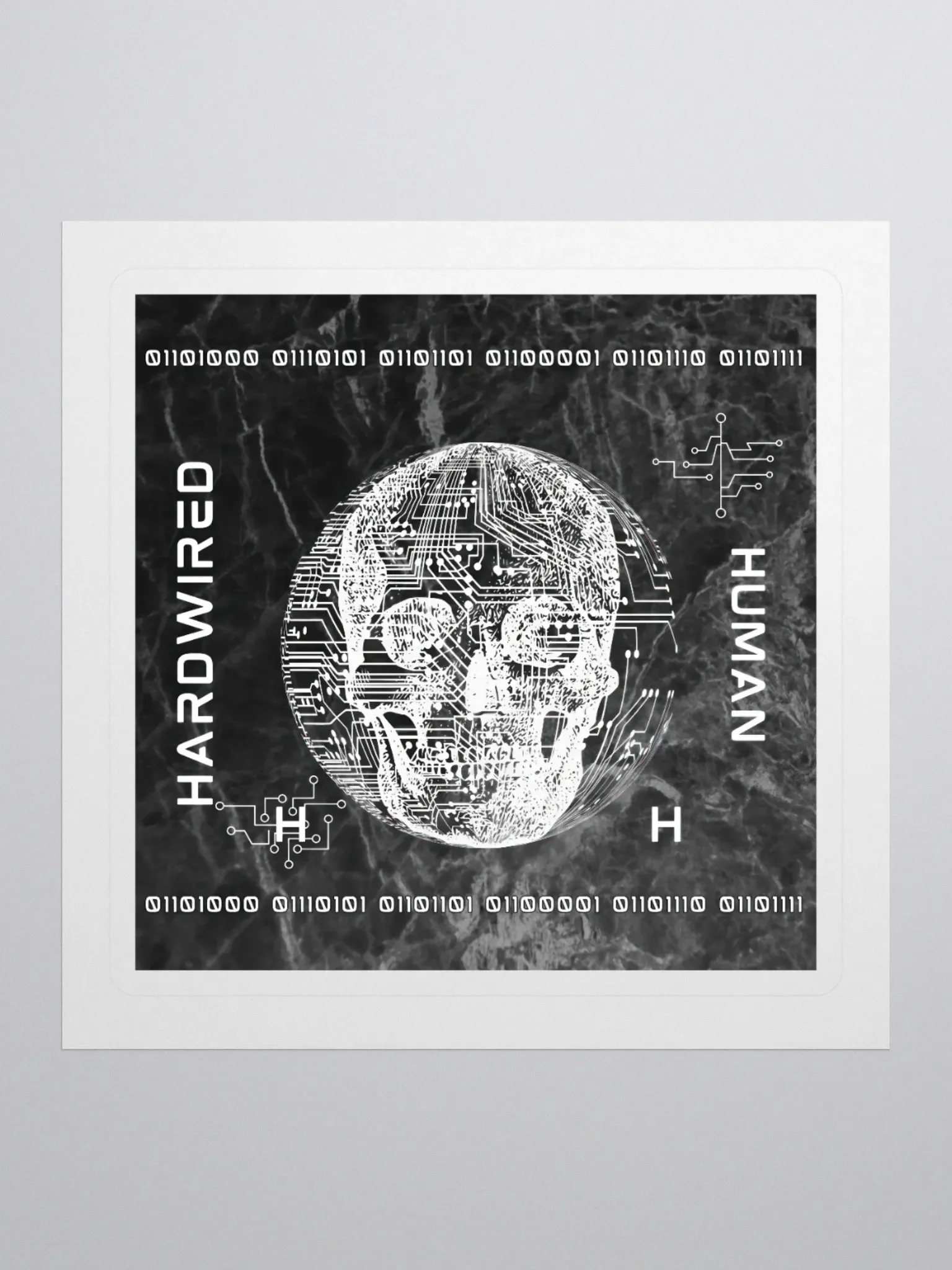 HARDWIRED HUMAN Cut Stickers product image (1)