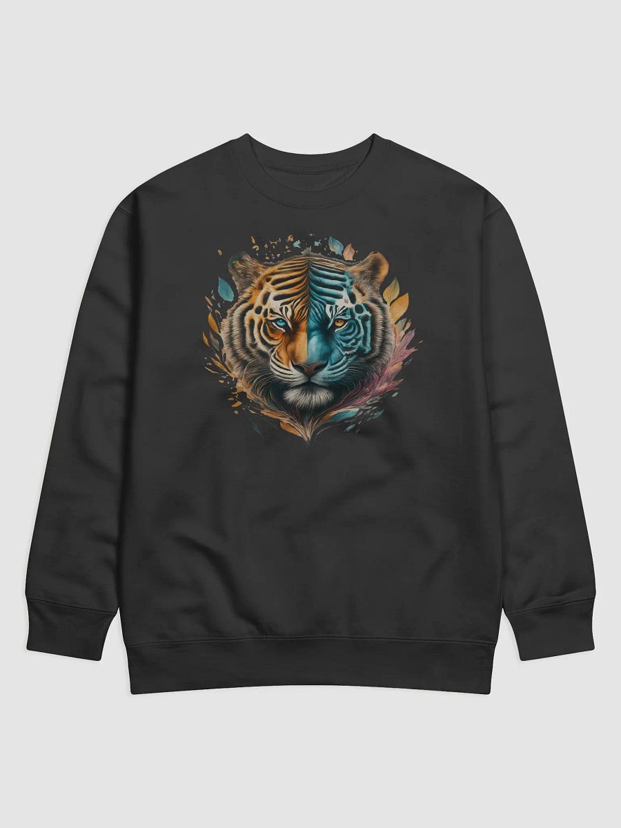 Symmetry in Stripes: Tiger's Face Premium Sweatshirt product image (1)