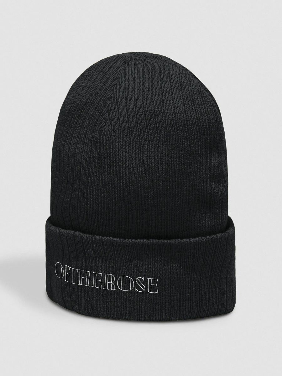 OFTHEROSE Embroidered Ribbed Knit Beanie product image (2)